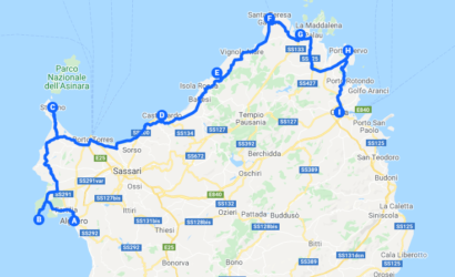 Itinerary northern coast sardinia